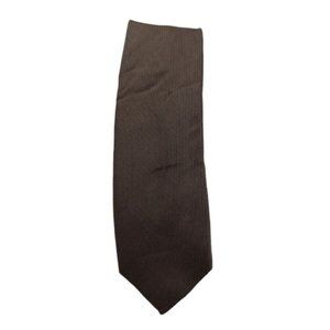DOLCE & GABBANA Solid Brown Silk Slim Tie ITALY 61”/ 2.1” EC